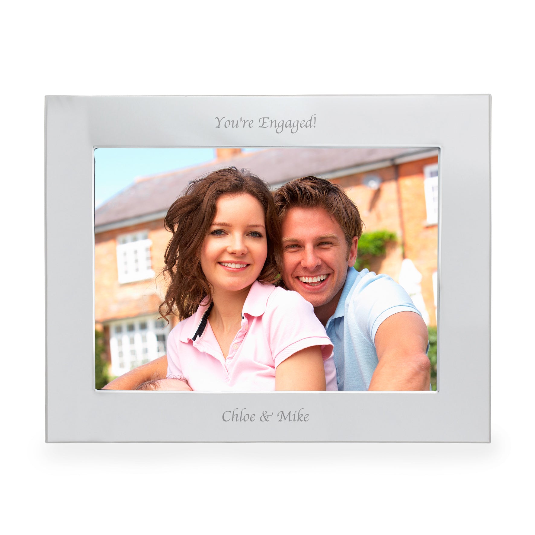 Personalised Silver 5x7 Landscape Photo Frame - MK&JD Gifts