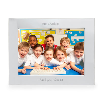 Personalised Silver 5x7 Landscape Photo Frame - MK&JD Gifts