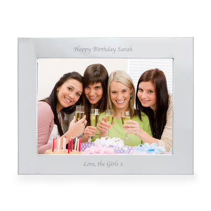 Personalised Silver 5x7 Landscape Photo Frame - MK&JD Gifts