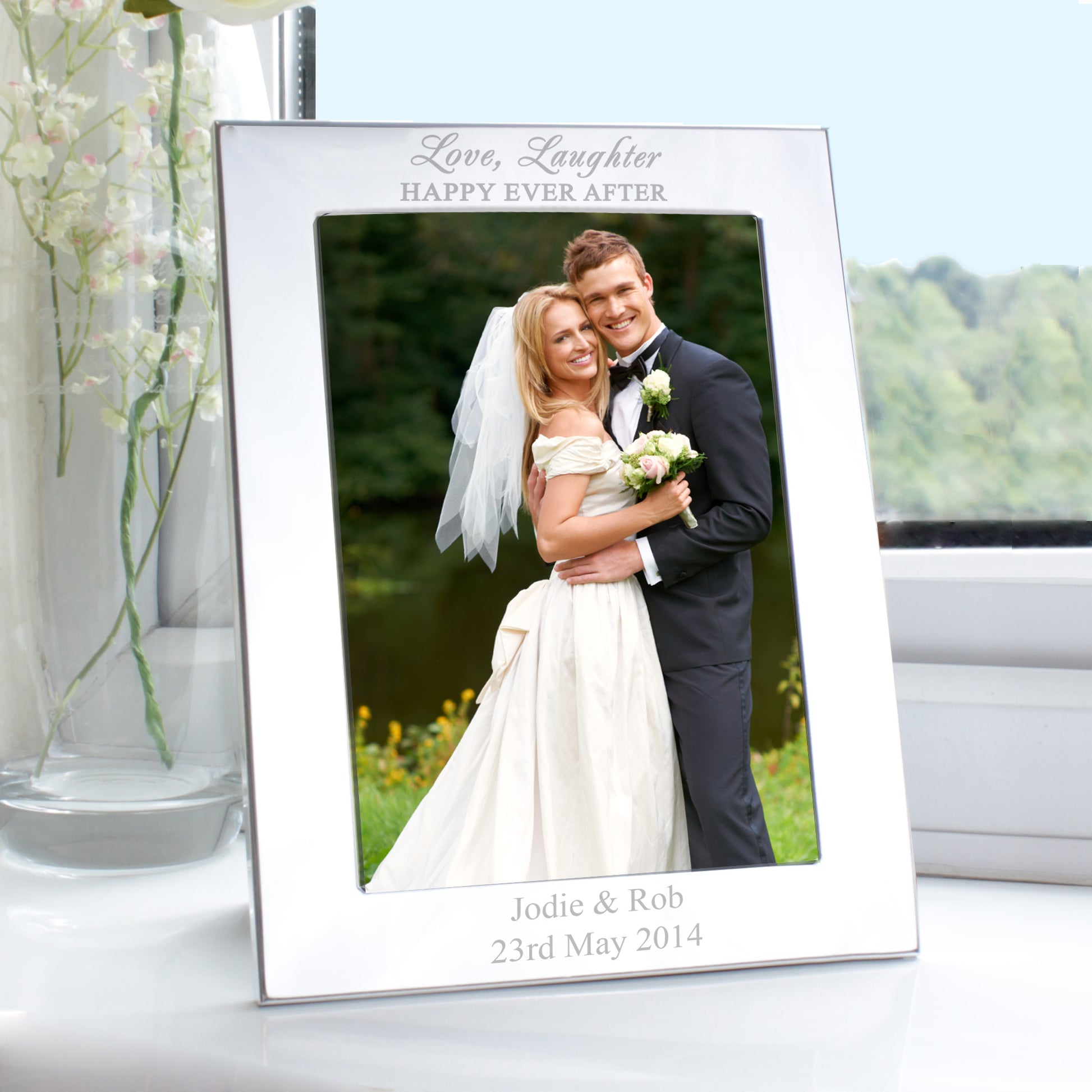 Personalised Silver 5x7 Happily Ever After Photo Frame - MK&JD Gifts