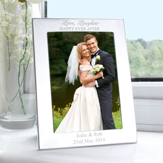 Personalised Silver 5x7 Happily Ever After Photo Frame - MK&JD Gifts