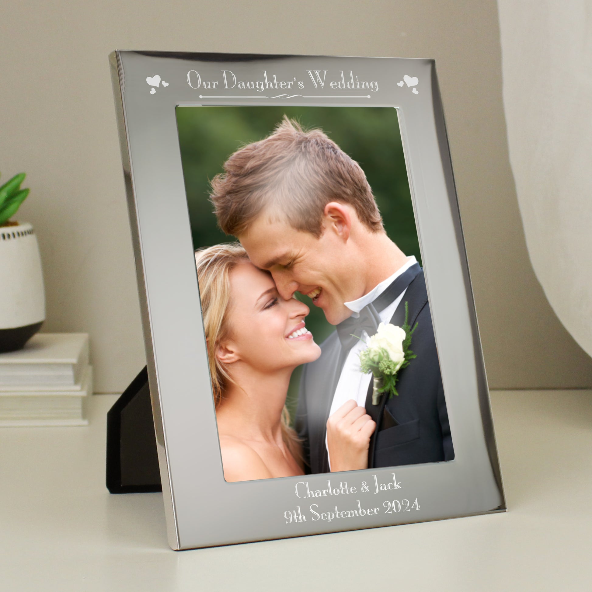 Personalised Silver 5x7 Decorative Our Daughters Wedding Photo Frame - MK&JD Gifts