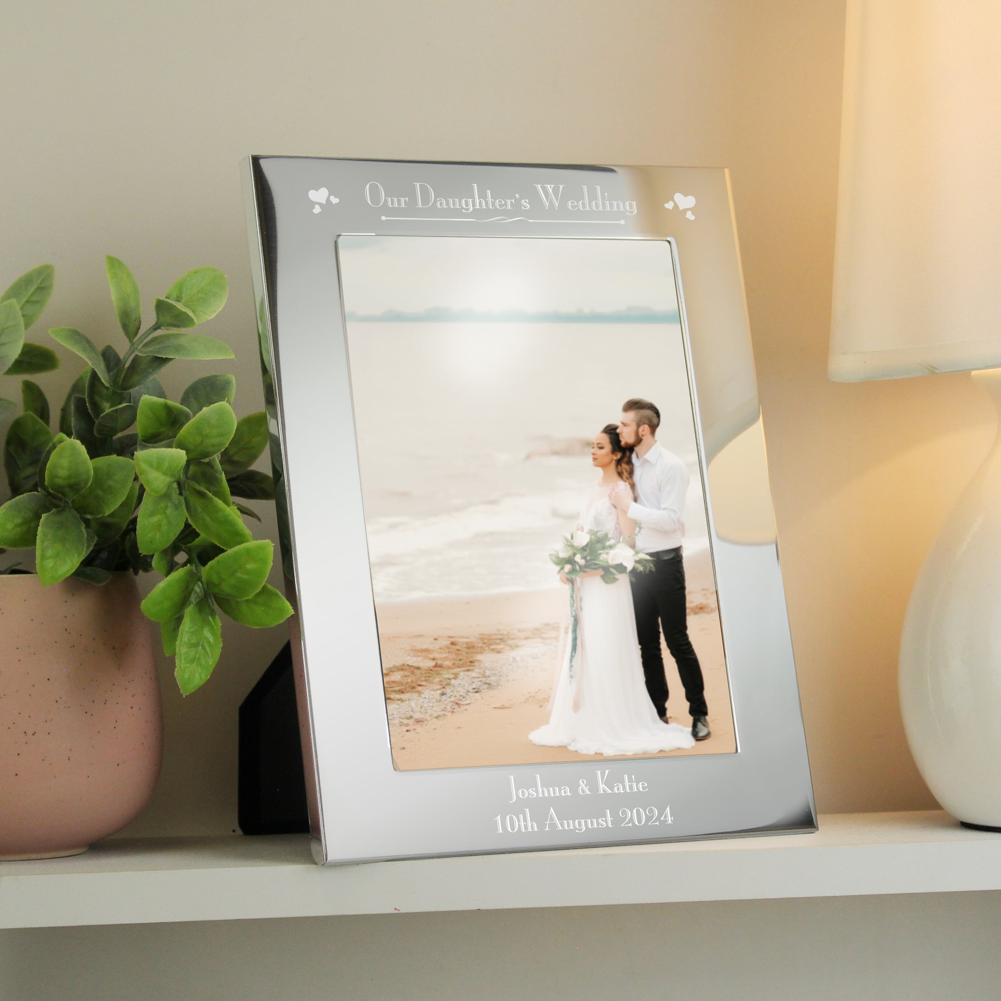 Personalised Silver 5x7 Decorative Our Daughters Wedding Photo Frame - MK&JD Gifts