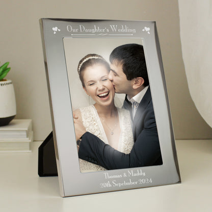 Personalised Silver 5x7 Decorative Our Daughters Wedding Photo Frame - MK&JD Gifts