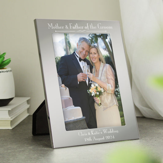 Personalised Silver 5x7 Decorative Mother & Father of the Bride Photo Frame - MK&JD Gifts