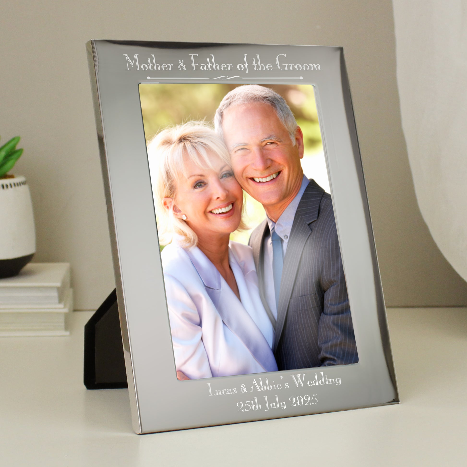 Personalised Silver 5x7 Decorative Mother & Father of the Bride Photo Frame - MK&JD Gifts