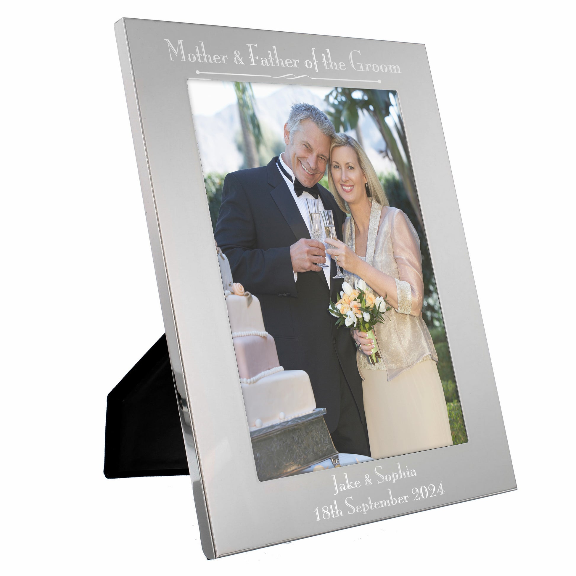 Personalised Silver 5x7 Decorative Mother & Father of the Bride Photo Frame - MK&JD Gifts