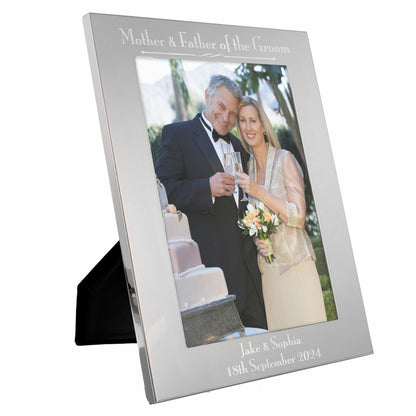 Personalised Silver 5x7 Decorative Mother & Father of the Bride Photo Frame - MK&JD Gifts
