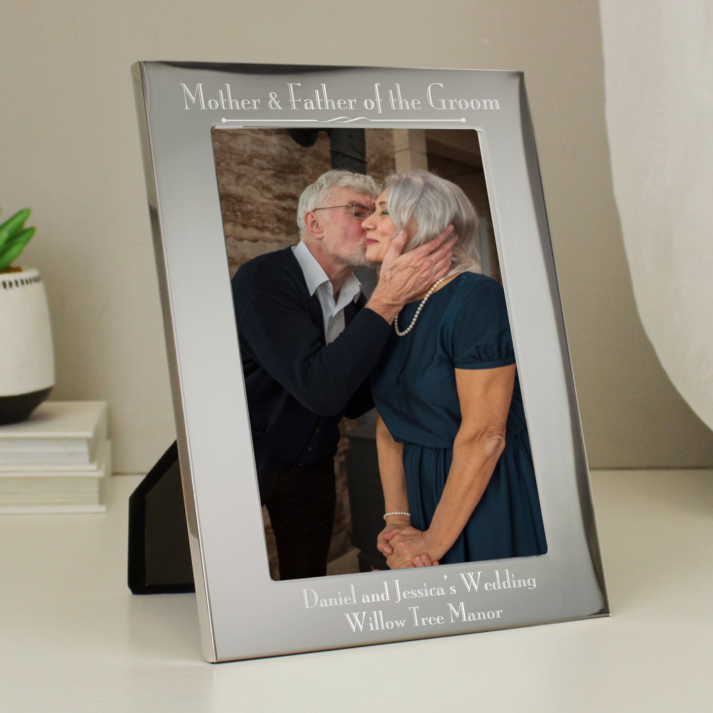 Personalised Silver 5x7 Decorative Mother & Father of the Groom Photo Frame - MK&JD Gifts