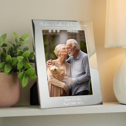 Personalised Silver 5x7 Decorative Mother & Father of the Groom Photo Frame - MK&JD Gifts