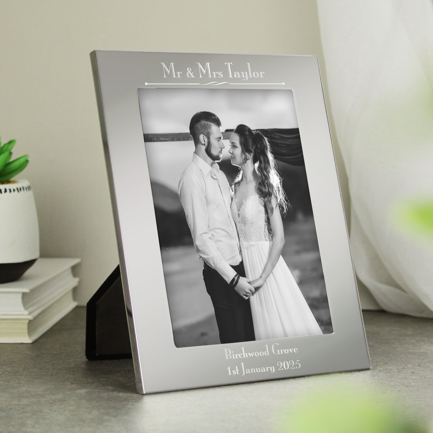 Personalised Silver 5x7 Decorative Photo Frame - MK&JD Gifts