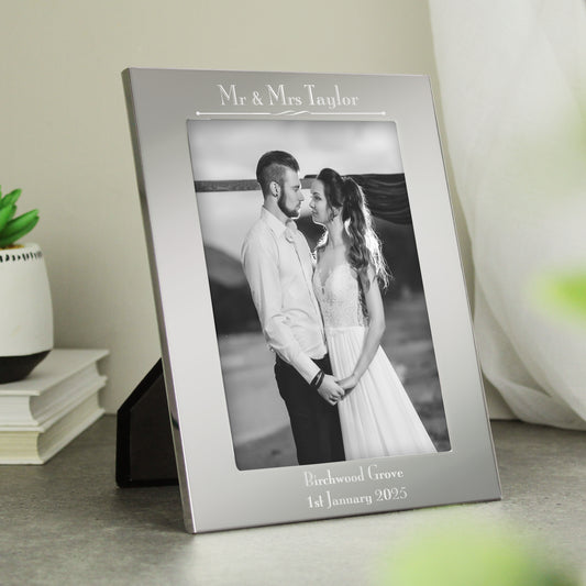 Personalised Silver 5x7 Decorative Photo Frame - MK&JD Gifts