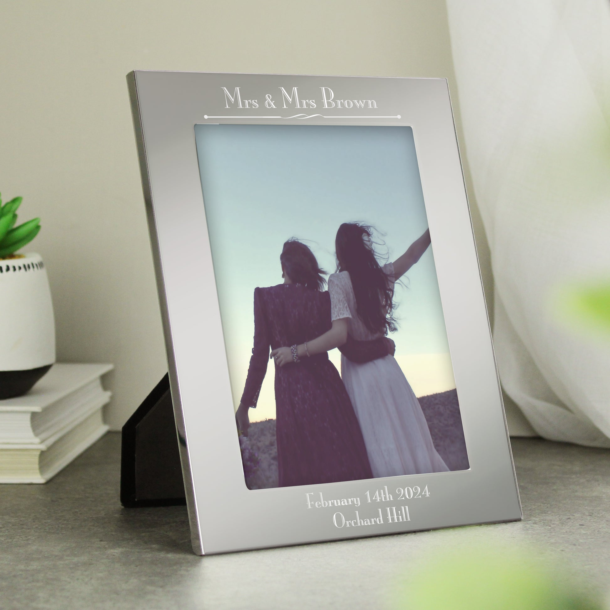Personalised Silver 5x7 Decorative Photo Frame - MK&JD Gifts