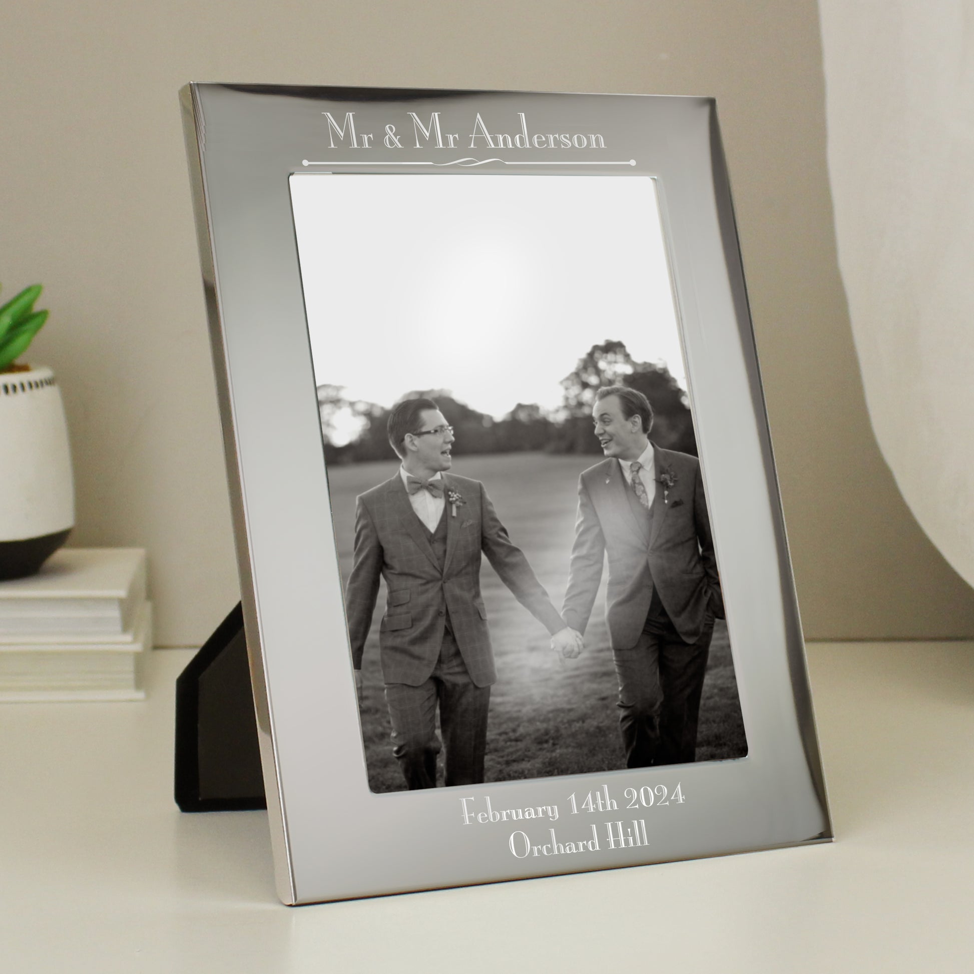 Personalised Silver 5x7 Decorative Photo Frame - MK&JD Gifts