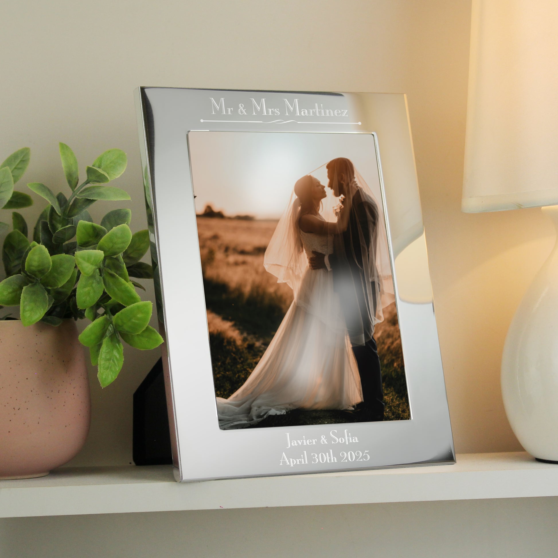 Personalised Silver 5x7 Decorative Photo Frame - MK&JD Gifts