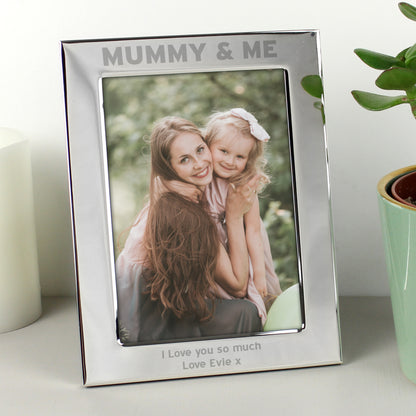 Personalised Silver 5x7 Mummy & Me Photo Frame - MK&JD Gifts