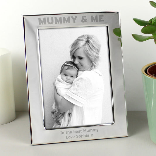 Personalised Silver 5x7 Mummy & Me Photo Frame - MK&JD Gifts