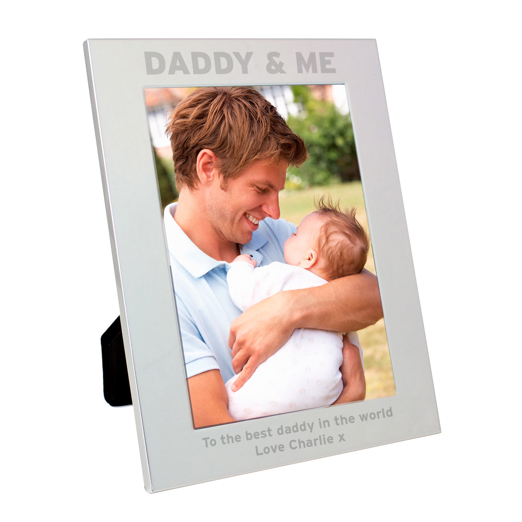 Personalised Silver 5x7 Daddy & Me Photo Frame - MK&JD Gifts