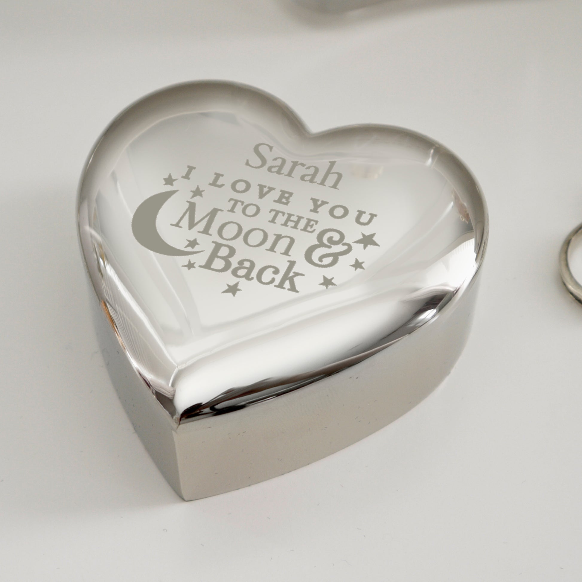 Personalised To the Moon and Back... Heart Trinket Box - MK&JD Gifts