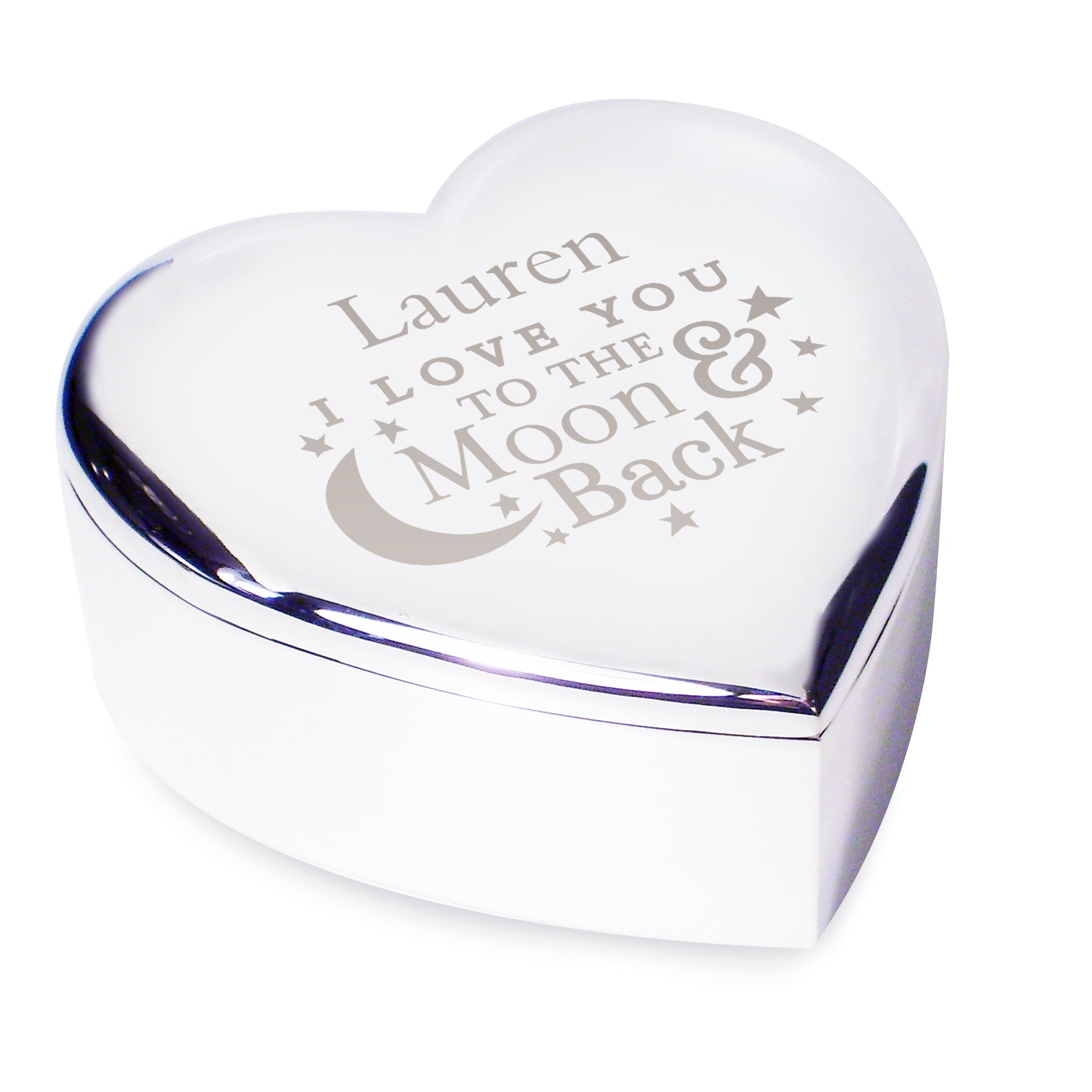 Personalised To the Moon and Back... Heart Trinket Box - MK&JD Gifts