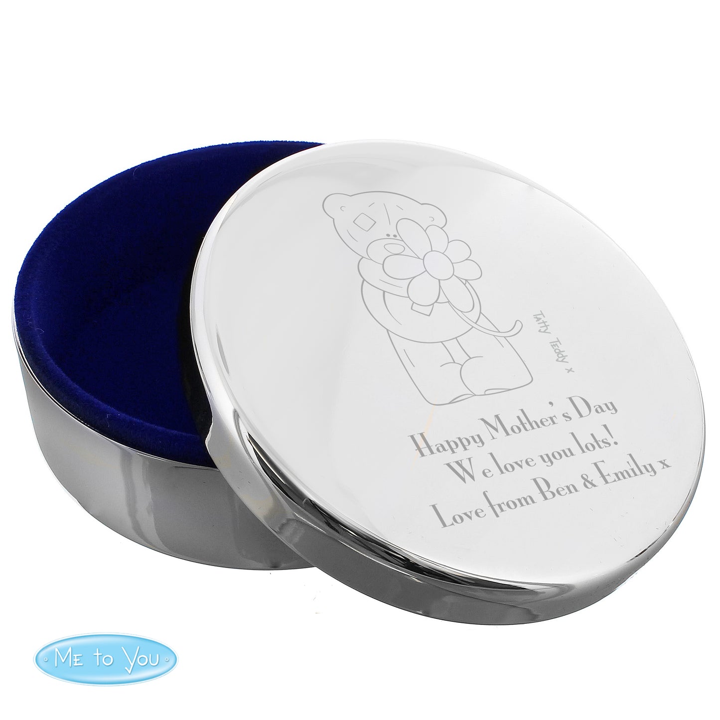 Personalised Me to You Flower Round Trinket Box - MK&JD Gifts