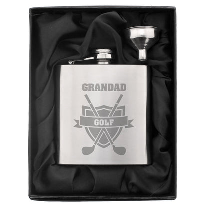 Personalised Golf Hip Flask - MK&JD Gifts