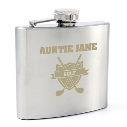 Personalised Golf Hip Flask - MK&JD Gifts