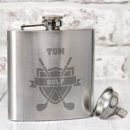 Personalised Golf Hip Flask - MK&JD Gifts