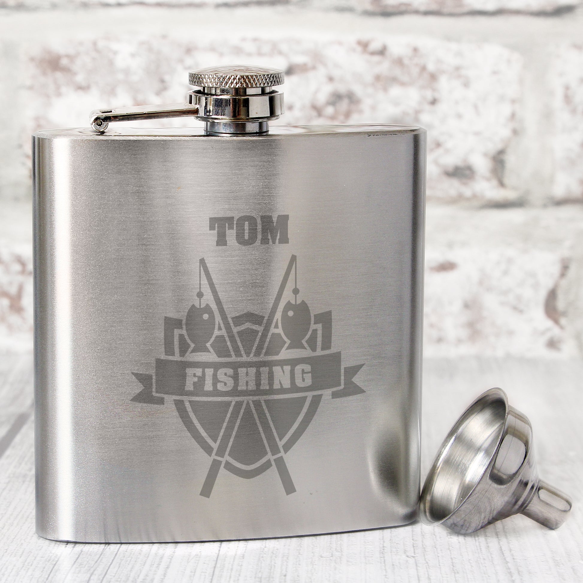 Personalised Fishing Hip Flask - MK&JD Gifts