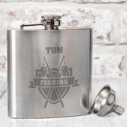 Personalised Fishing Hip Flask - MK&JD Gifts