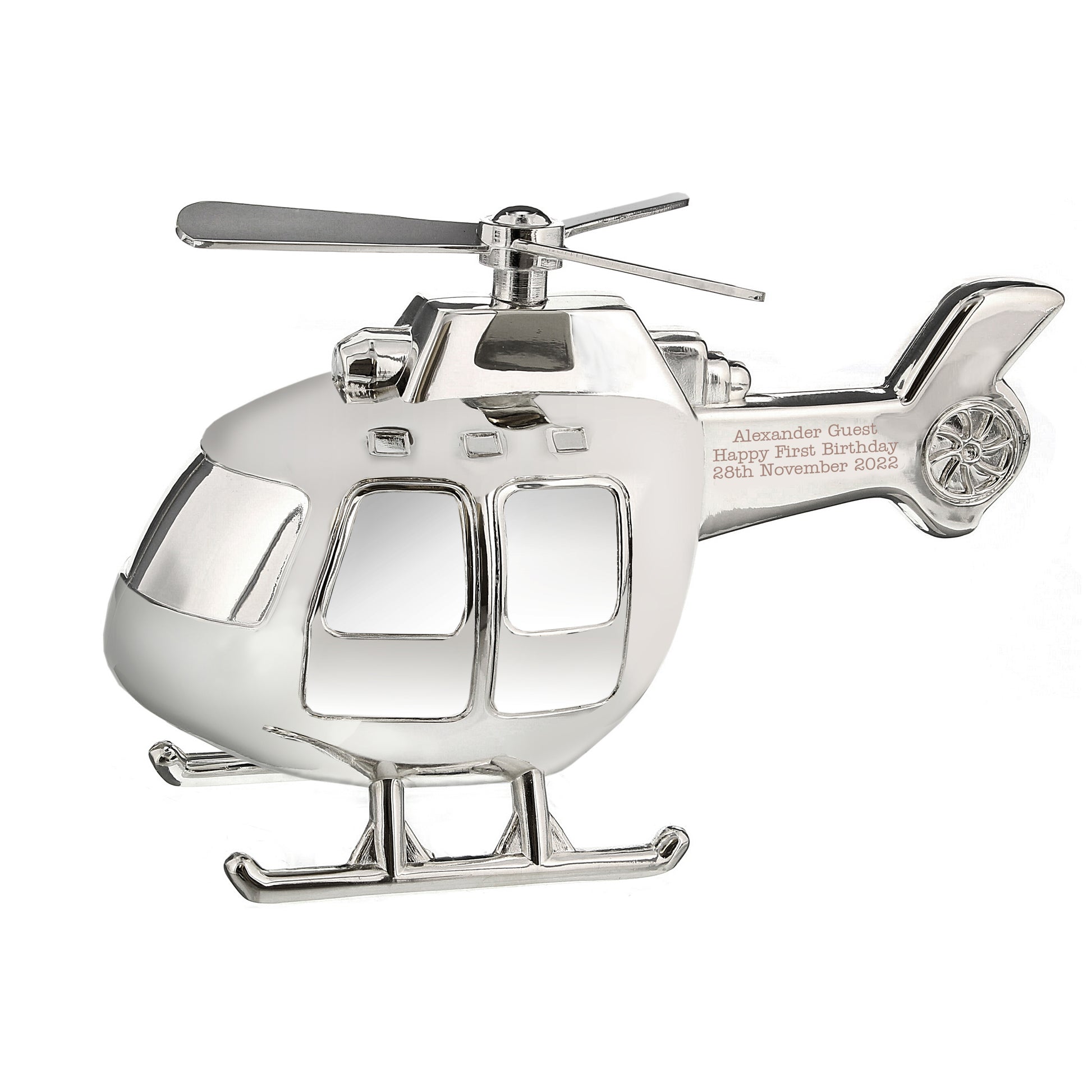 Personalised Helicopter Money Box - MK&JD Gifts