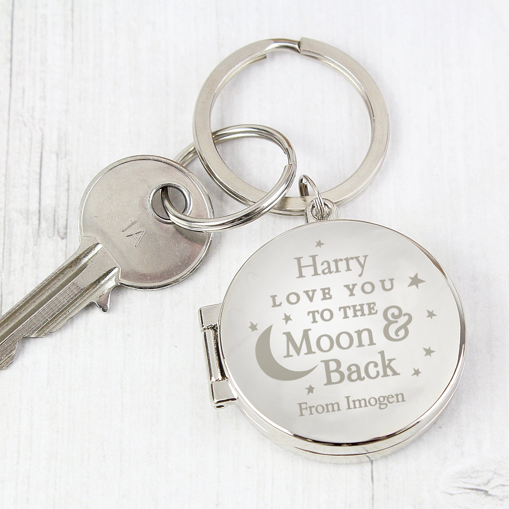 Personalised To the Moon and Back...Photo Keyring - MK&JD Gifts