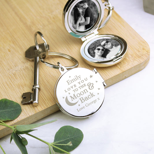 Personalised To the Moon and Back...Photo Keyring - MK&JD Gifts