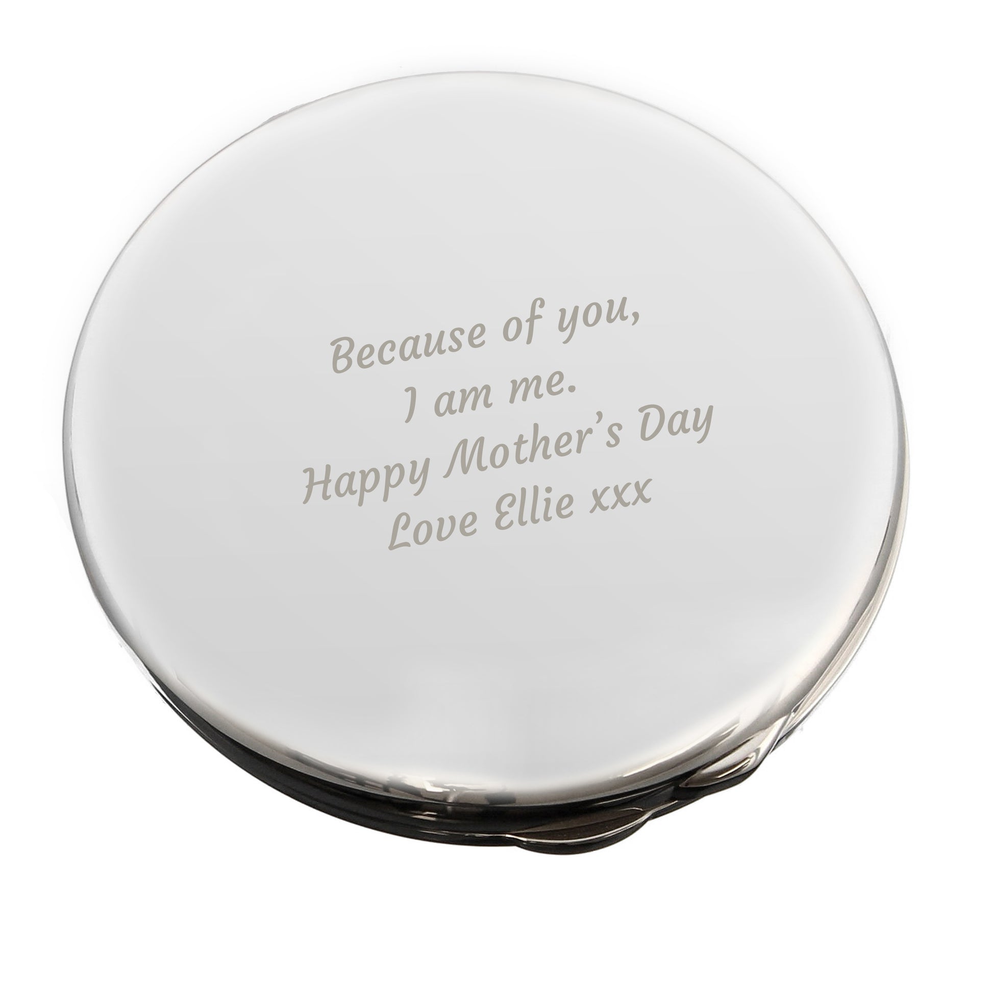 Personalised Any Message Compact Mirror - MK&JD Gifts