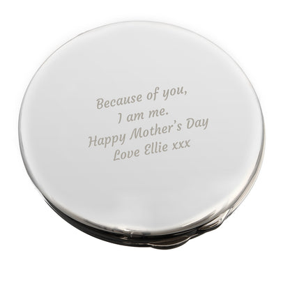 Personalised Any Message Compact Mirror - MK&JD Gifts