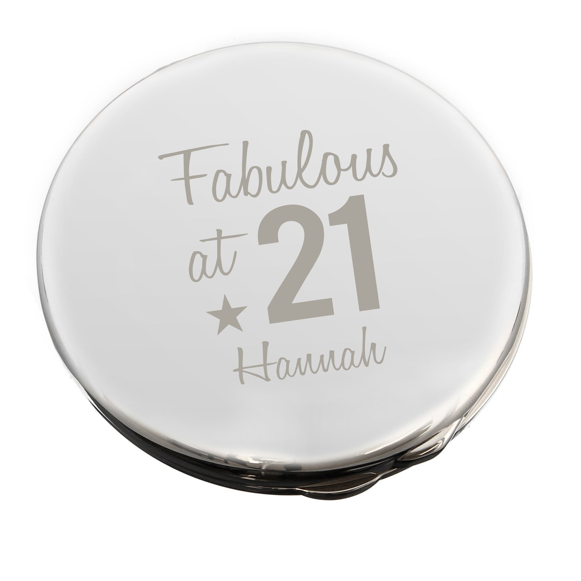 Personalised Fabulous Birthday Big Age Compact Mirror - MK&JD Gifts