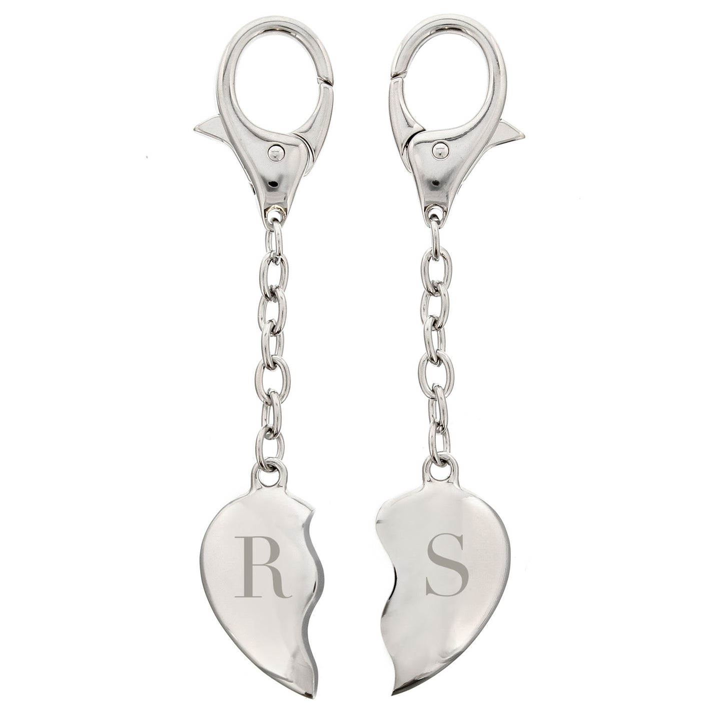 Personalised Initials Two Hearts Keyring - MK&JD Gifts