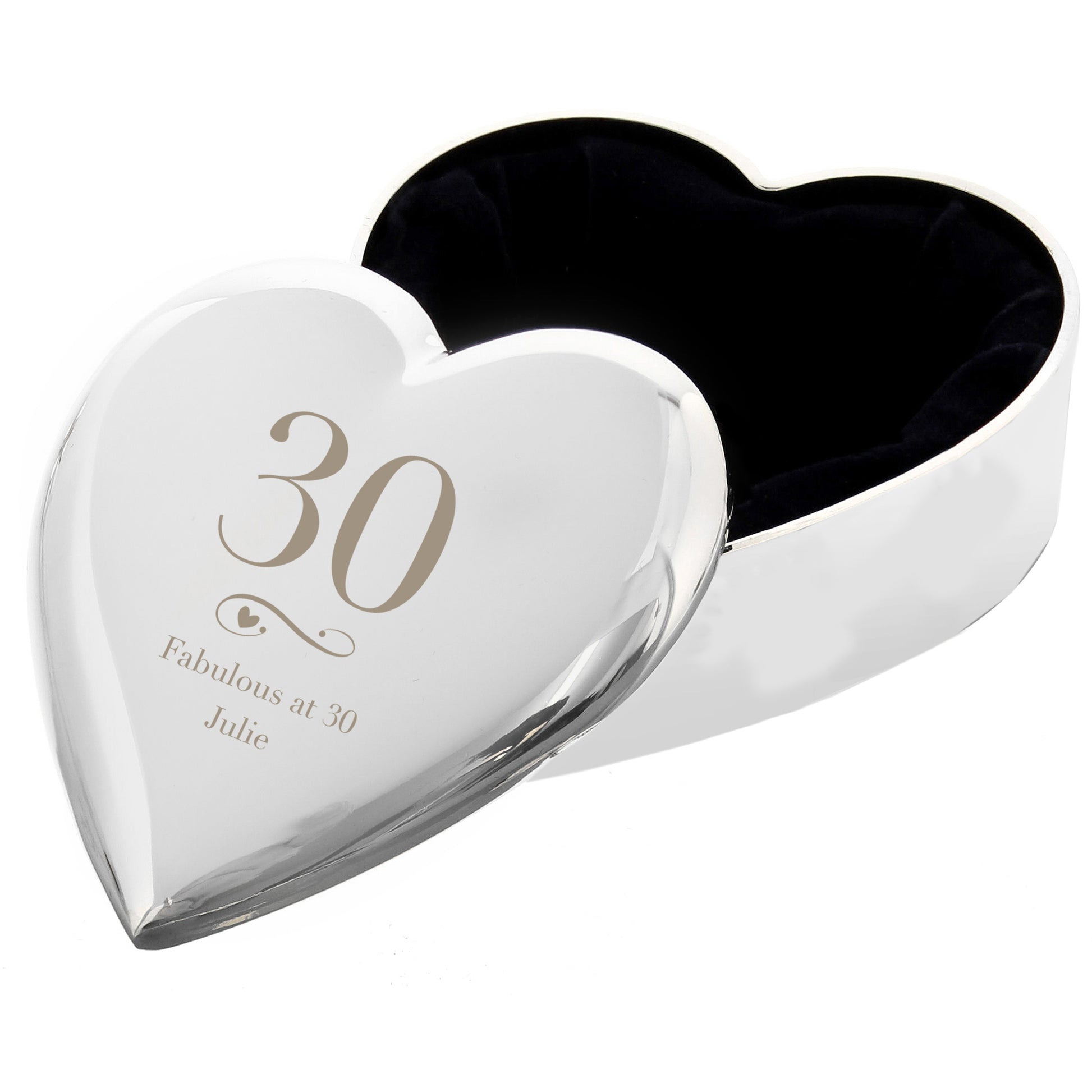 Personalised Birthday Big Age Heart Trinket Box - MK&JD Gifts