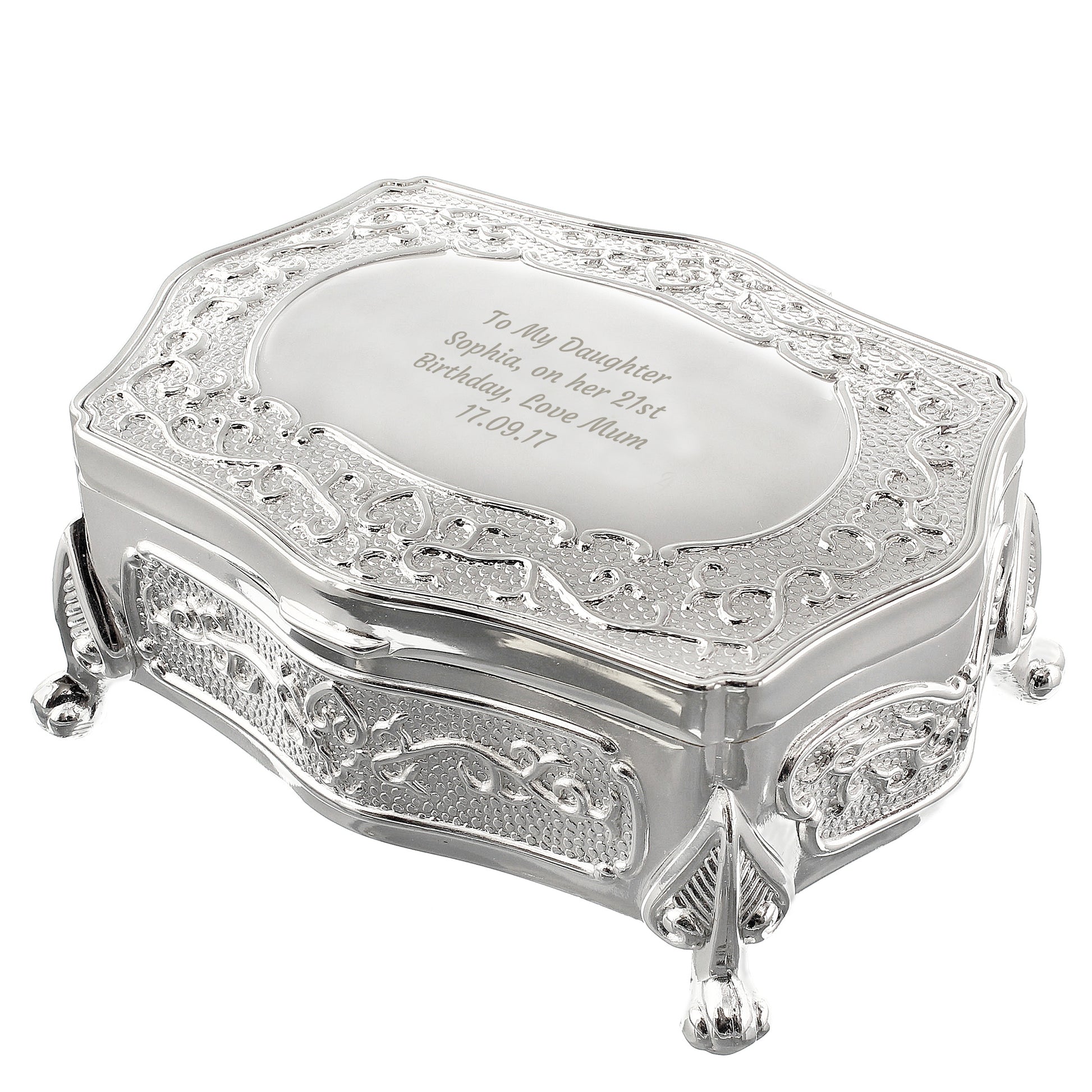 Personalised Any Message Small Antique Trinket Box - MK&JD Gifts