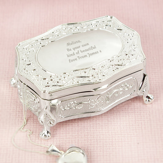 Personalised Any Message Small Antique Trinket Box - MK&JD Gifts