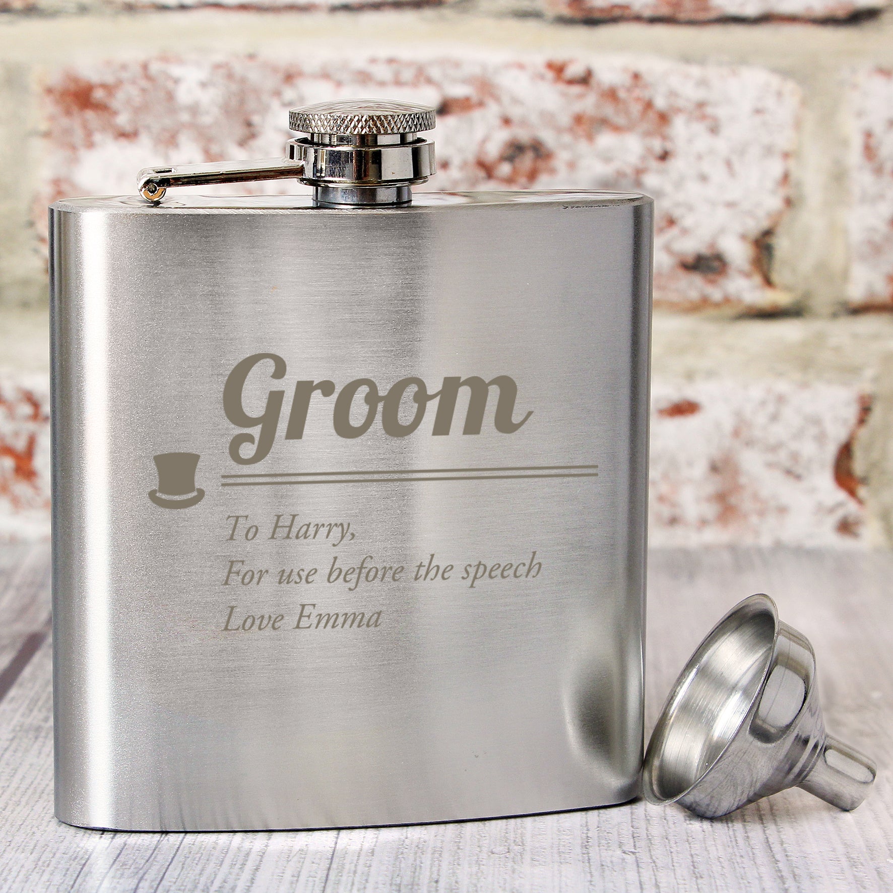 Personalised Groom Hip Flask - MK&JD Gifts