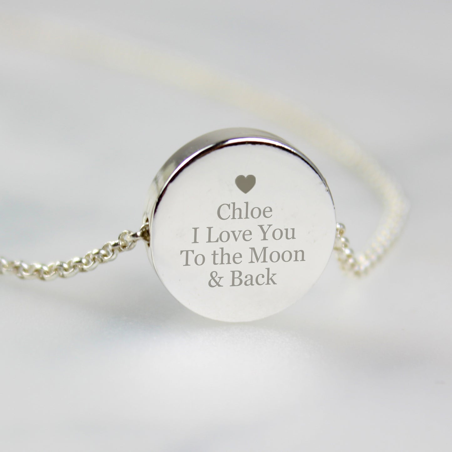 Personalised Any Message Disc Necklace - MK&JD Gifts