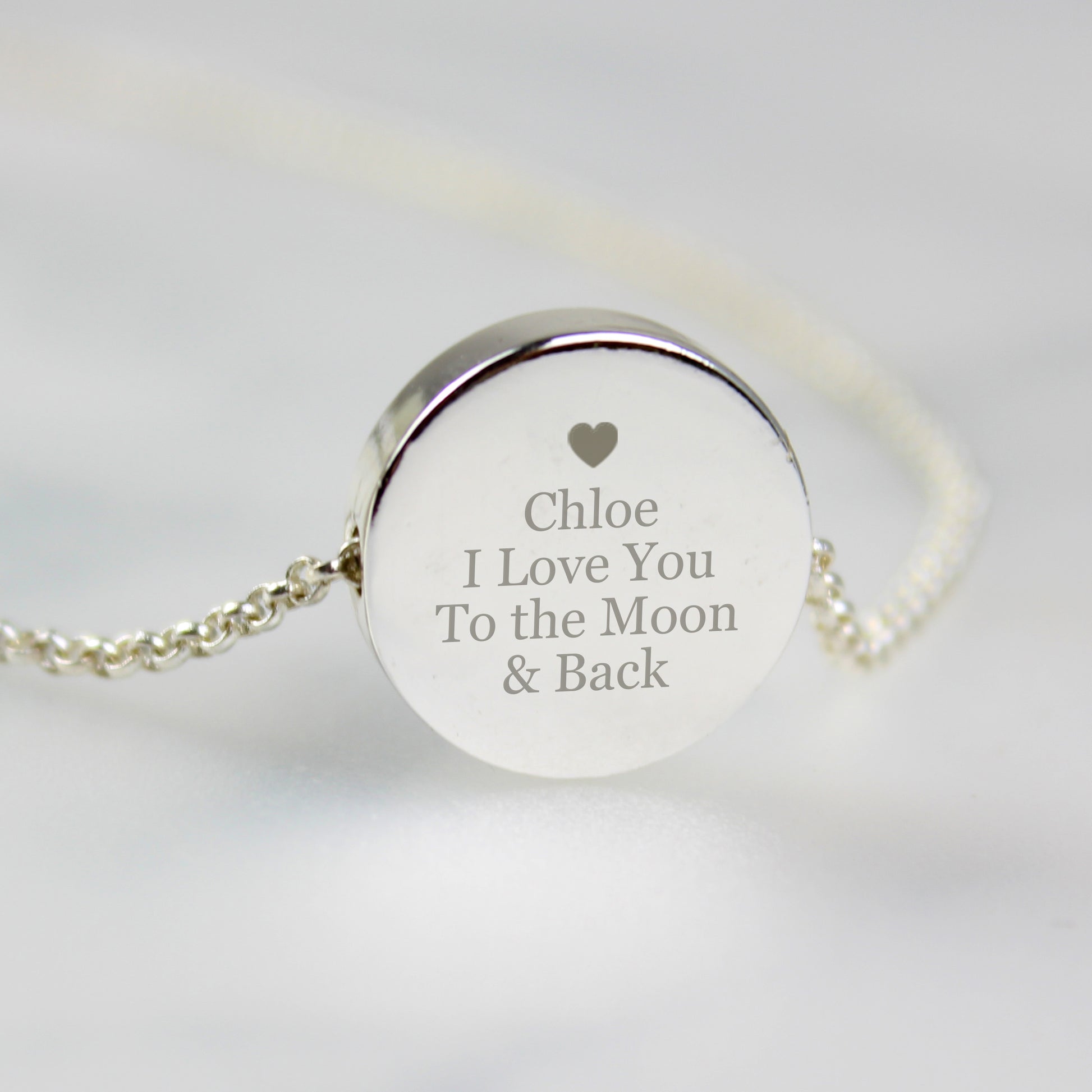 Personalised Any Message Disc Necklace - MK&JD Gifts