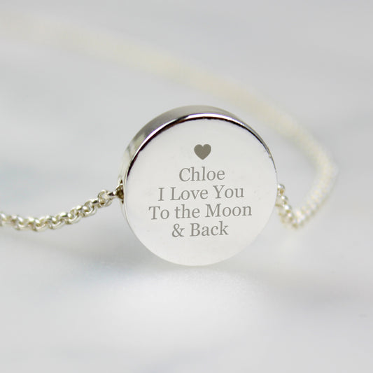 Personalised Any Message Disc Necklace - MK&JD Gifts