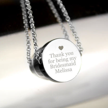 Personalised Any Message Disc Necklace - MK&JD Gifts