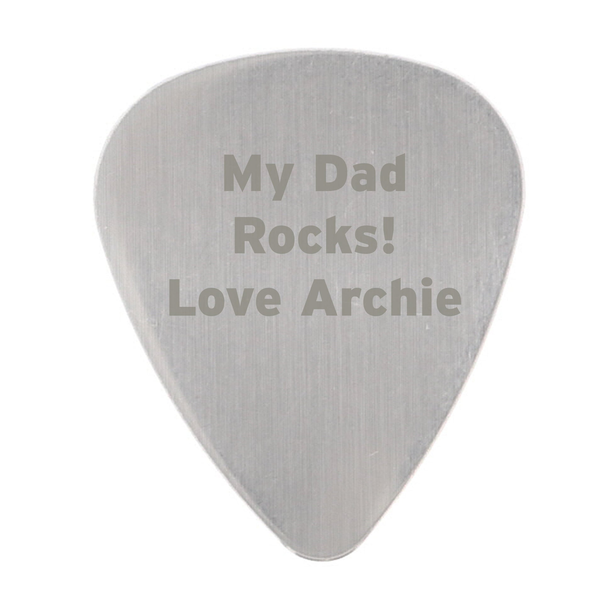Personalised Silver Plectrum - MK&JD Gifts