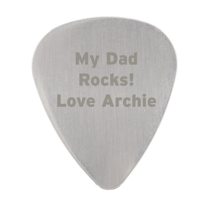 Personalised Silver Plectrum - MK&JD Gifts
