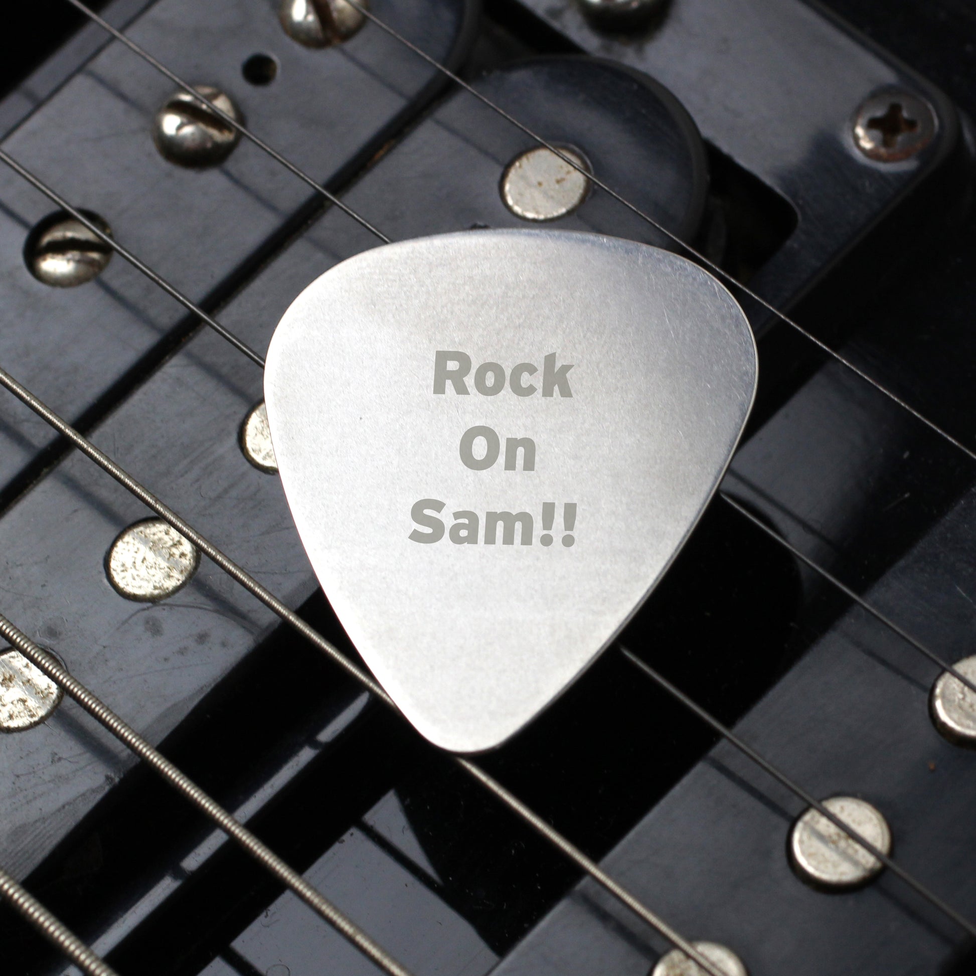 Personalised Silver Plectrum - MK&JD Gifts