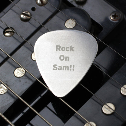 Personalised Silver Plectrum - MK&JD Gifts