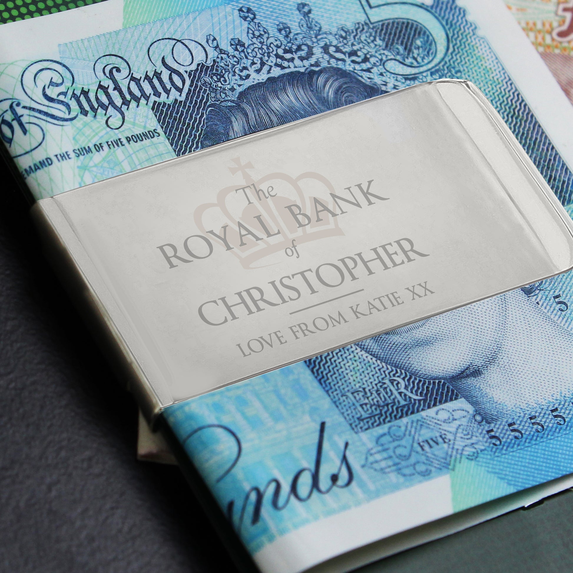 Personalised 'Royal Bank of...' Money Clip - MK&JD Gifts